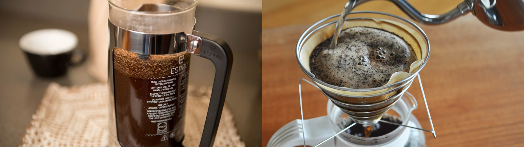 French press sales v pour over
