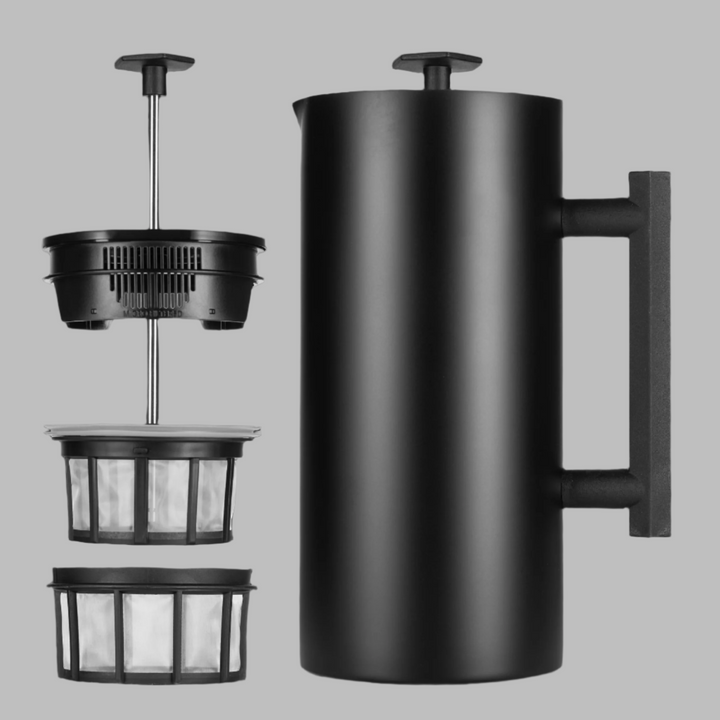 ESPRO P6 French Press Coffee Maker, 32 oz – Matte Black with double-wall insulation