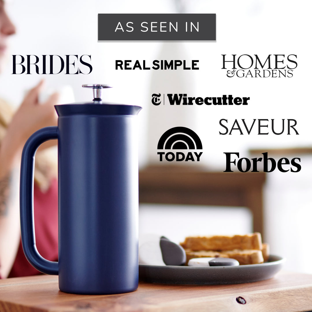 P7 French Press in Aegean Blue#color_aegean-blue