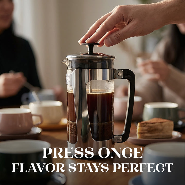 P5 32oz French Press + 100 Paper Filters