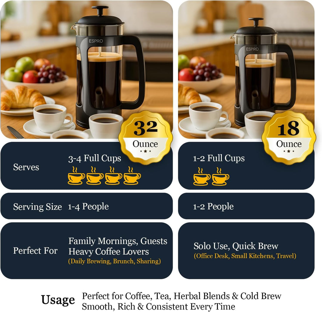 P3 French Press Coffee Maker