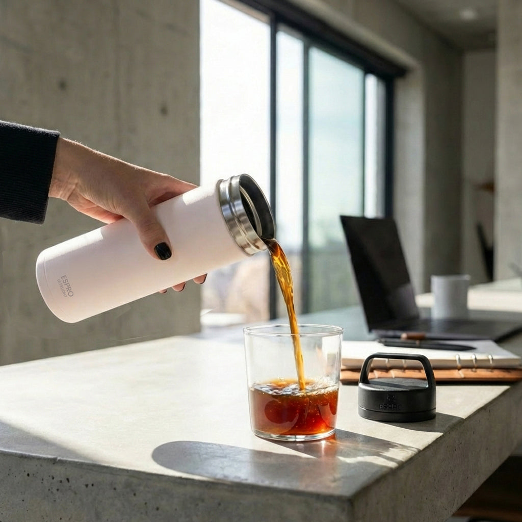 P0 Ultralight Travel Coffee Press Frost Wisteria