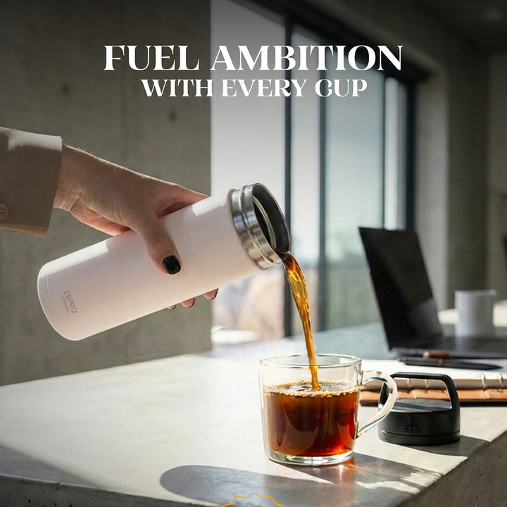 P0 Ultralight Travel Coffee Press Frost Wisteria + 100 Paper Filters