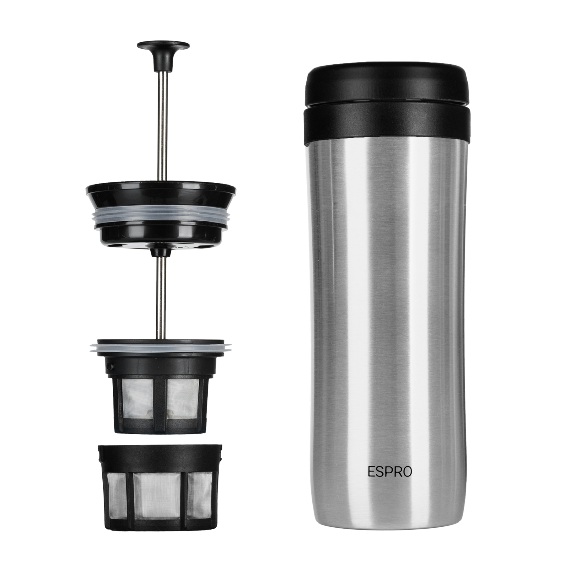 Espro P6 + Coffee Grinder, Starter Set for Home and Travel