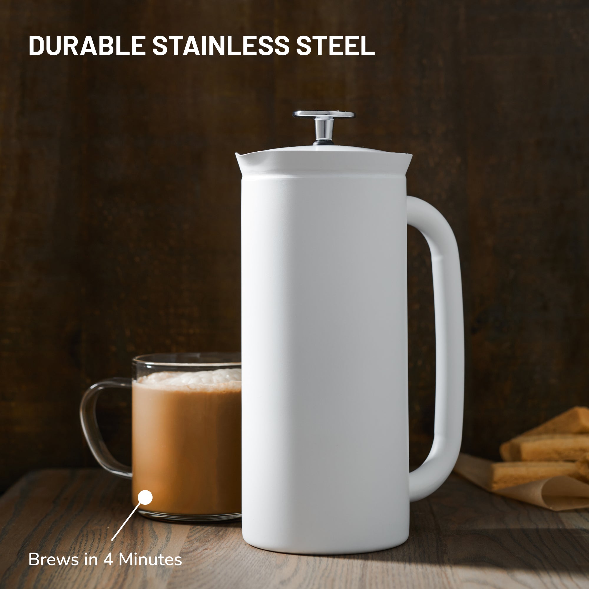 ESPRO® French Press P7, geborsteld roestvrij staal 530 ml roestvrij