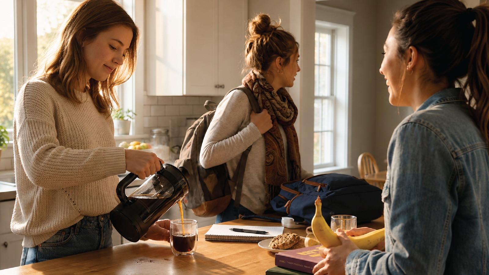 Students packing up in the kitchen with the ESPRO P3