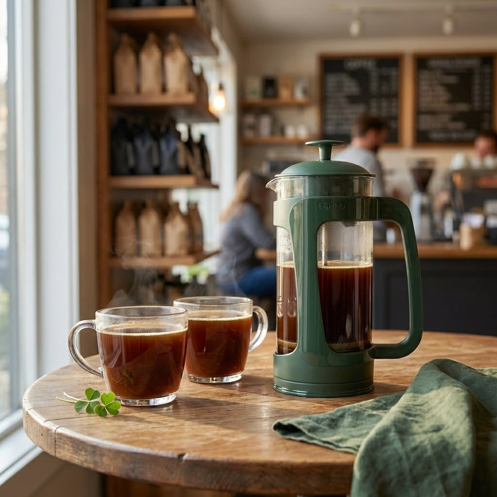 P3 French Press Coffee Maker Green