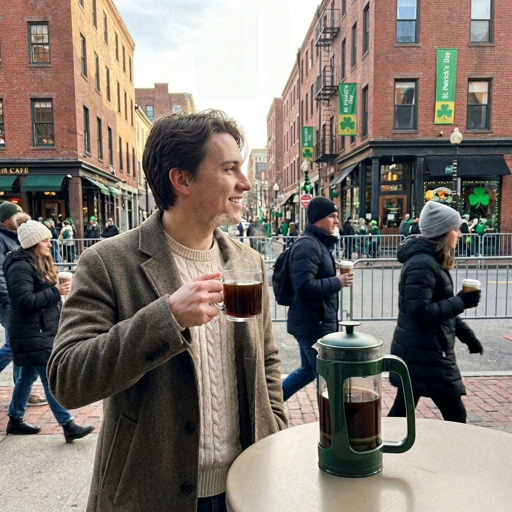 P3 French Press Coffee Maker Green